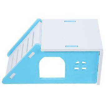Niche confortable pour hamster, lot de 2, en PVC bleu ciel.