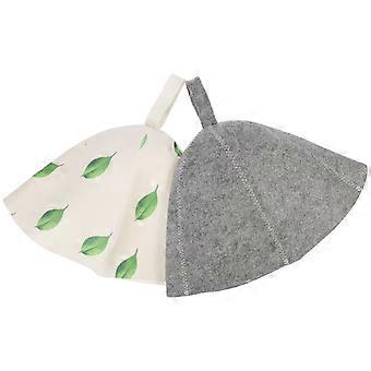 2pcs Felt Sauna Hats Women Sauna Caps Breathable Sauna Hats Bathroom Shower Hats