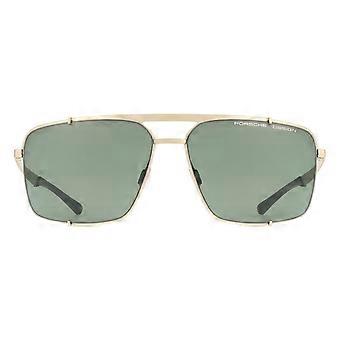Okulary przeciwsłoneczne Porsche Design P8919 B Full Rim Light Gold, unisex, pilotki, UV3, oryginalne