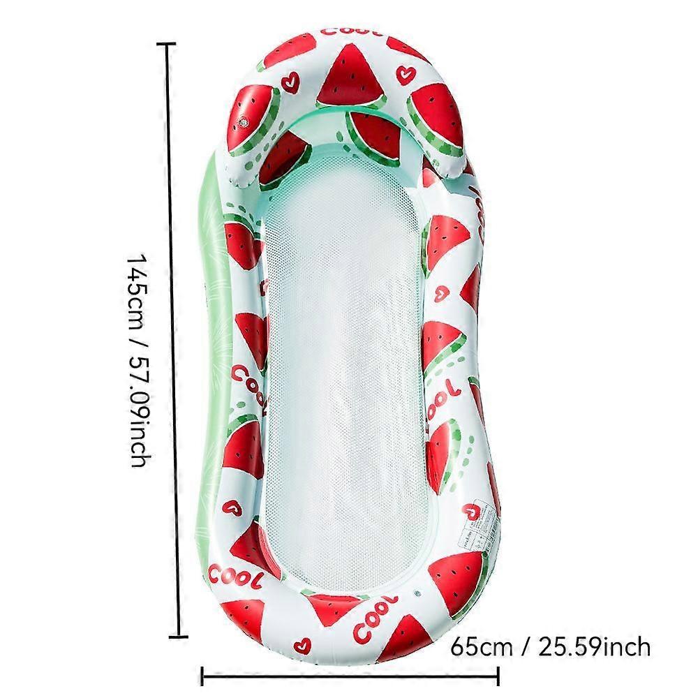 Inflatable Thickened Floating Bed Watermelon Pattern