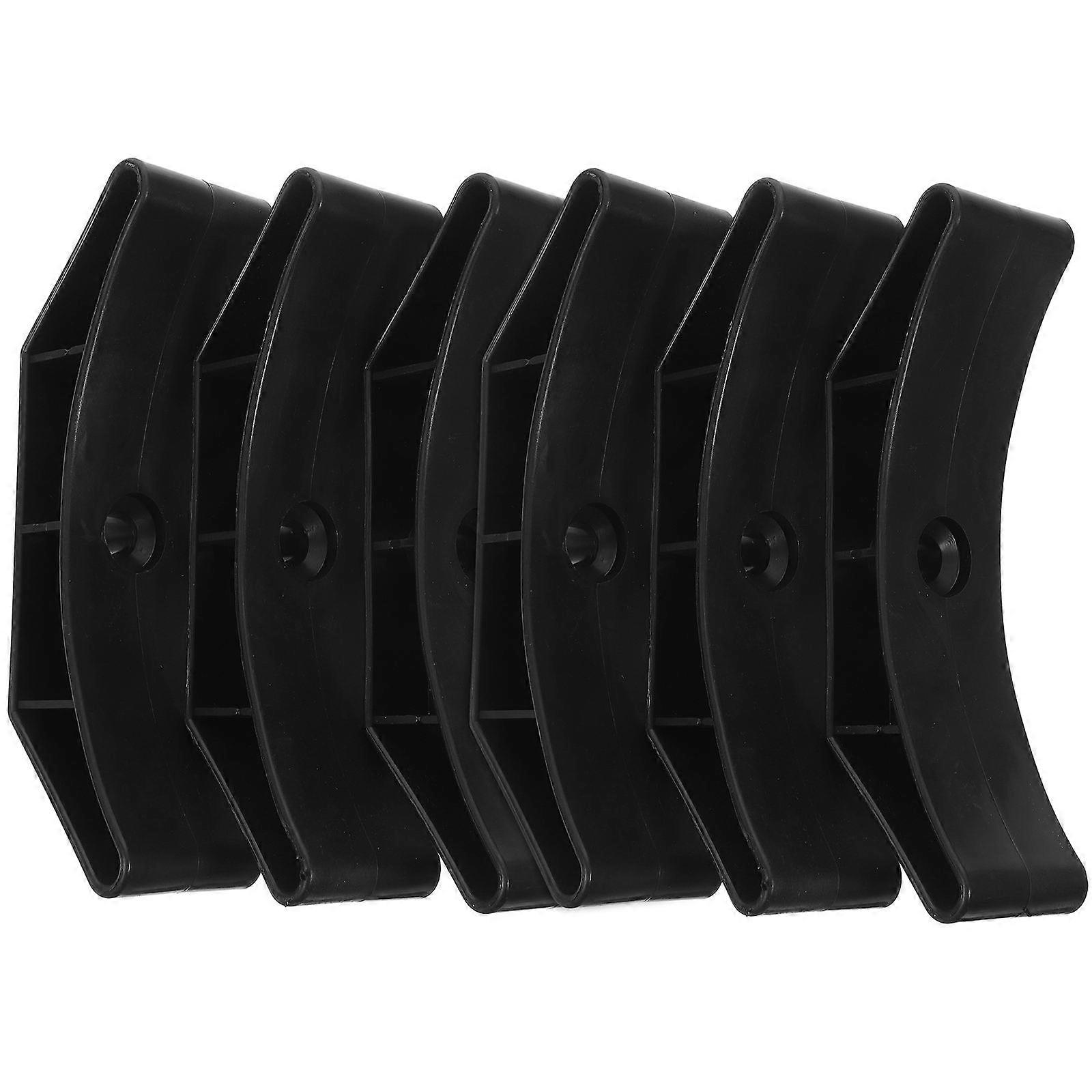 Black Dumbbell Saddle Rack for Exercise Use 6Pcs Durable Plastic Stand