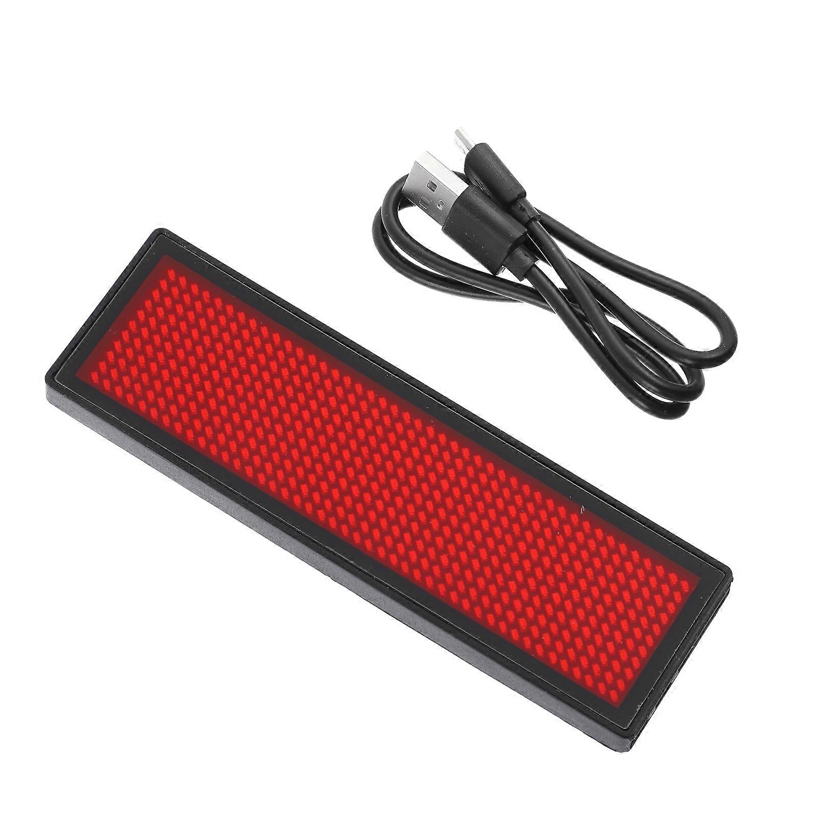 LED Name Badge Scrolling Message Badge Programmable Name Badge with USB Cable
