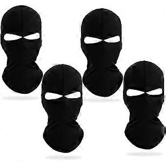 4er-Pack Unisex-Sturmhauben aus Lycra mit 2-Loch-Design