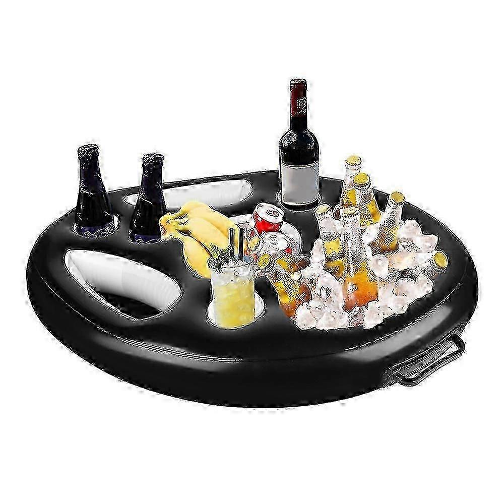Inflatable Floating Drink Holder Float Beer Drinking Cooler Bar Tray Large Capacity Drink Float for