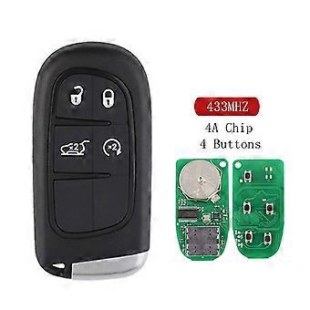 Fjernbetjent bilnøgle til Dodge Durango Chrysler Jeep Cherokee Kompas Renegade Key Ram GQ4-54T Keyless Go Circuit Board 4a Chip 433MHz