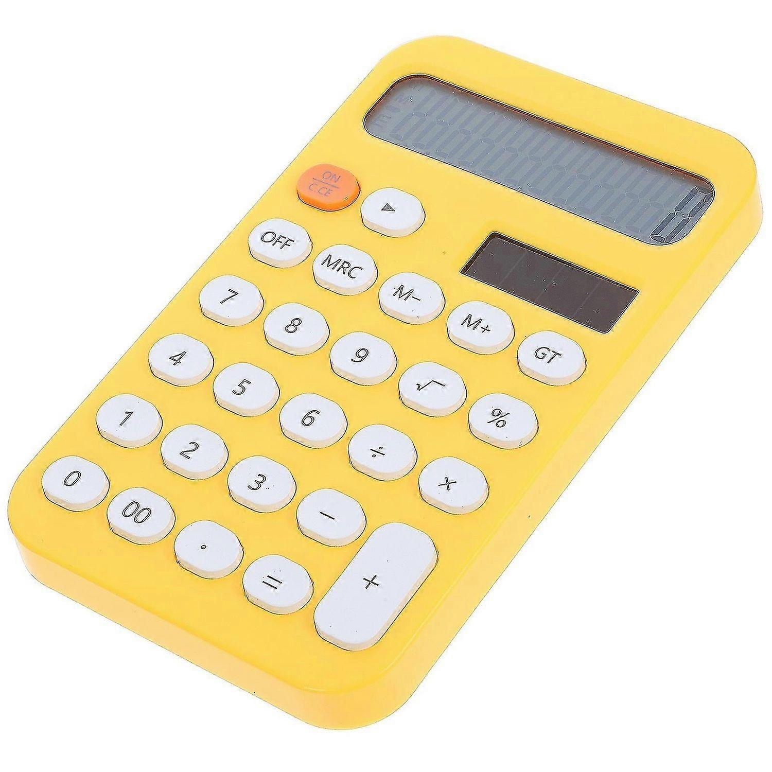 Yellow Multi-Function Calculator for Office Use Practical Tool