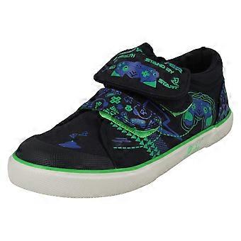 Childrens Startrite Casual Hook And Loop Fastening Canvas Shoes Level Up - Blue Canvas - UK Size 13.5F - EU Size 32.5 - US Size 1.5