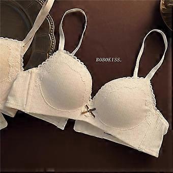 Beigefarbener Spitzen-BH ohne Bügel – bequemer Halt
