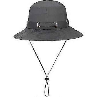 SNDO-Women Fast Dry Bucket Hat Sun Protection Hat Cap Ladies Wide Brim UV Sunshade Hat Foldable Packable Beach Cap, Grey