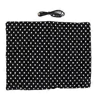 Heating Pad Washable Foldable 3 Temperature Adjustable USB Charging Pet Heated Pad for Cat Dog White Dot