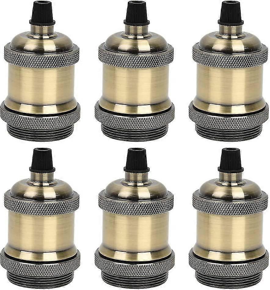 E27 Presa in alluminio pressofuso 6 pezzi bronzo