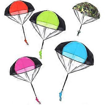Parachute Toy, No Tangle Throw Throwing Parachute Men, Outdoor Children's Paratrooper Toy(pink,red,blue,green,camouflage)