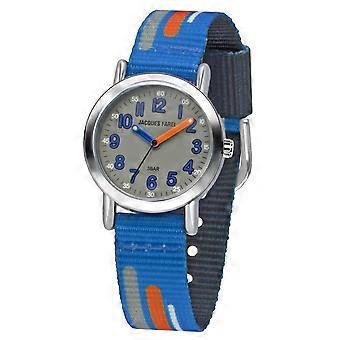 JACQUES FAREL Kids Wristwatch Analog Quartz Boys Textile Ribbon KPS 201 Blue