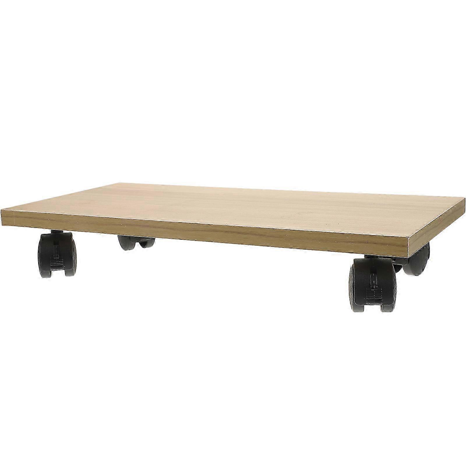 Movable Wood Base Bracket With Universal Wheel Moving Stand Computer Host Stand