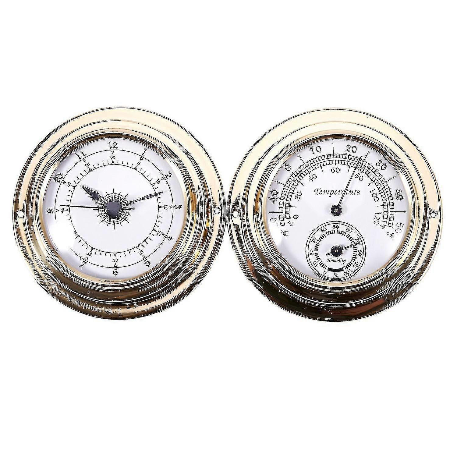 Thermometer Hygrometer Barometer Watches Clock 2 Whole Set Meter
