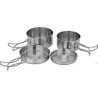 Ensemble de casseroles de camping et poêles de camping en acier inoxydable, ustensiles de cuisine de camping