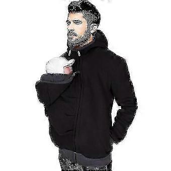 3-in-1 Convertible Men's Jacket with Kangaroo Pocket for Dads &amp; Expectant Fathers