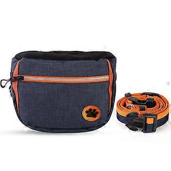 Dog Training Accessories,BR-Vie Oxford Cloth Carrier Bag Dispenser, Training Bag with Adjustable Belt, Hand Training Kit,Blue