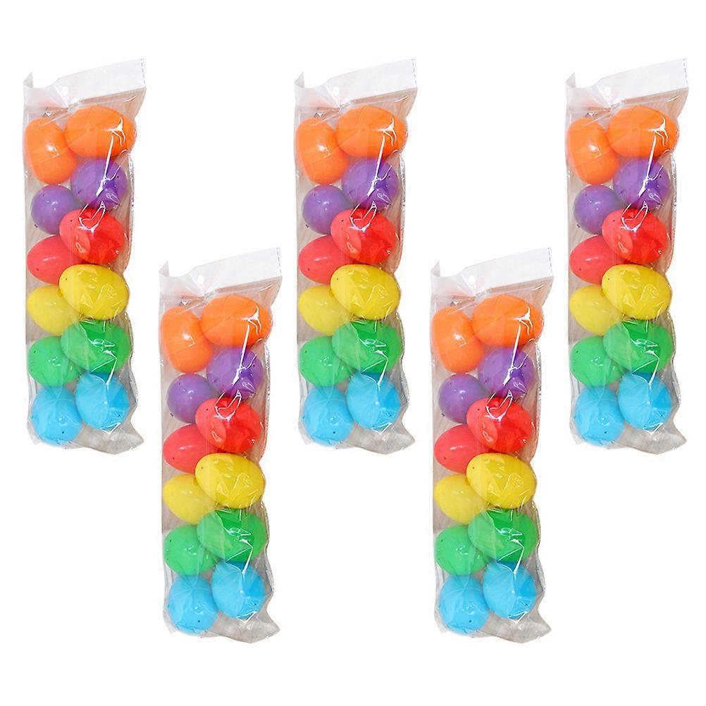 96Pcs Plastic Easter Eggs Open Plastic Eggshells DIY Graffiti Eggs Easter Decor