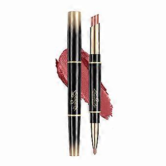 Matte Waterproof Lipstick with 2in1 Double Ended Lip Liner, Long Lasting Soft Matte Finish (#07)