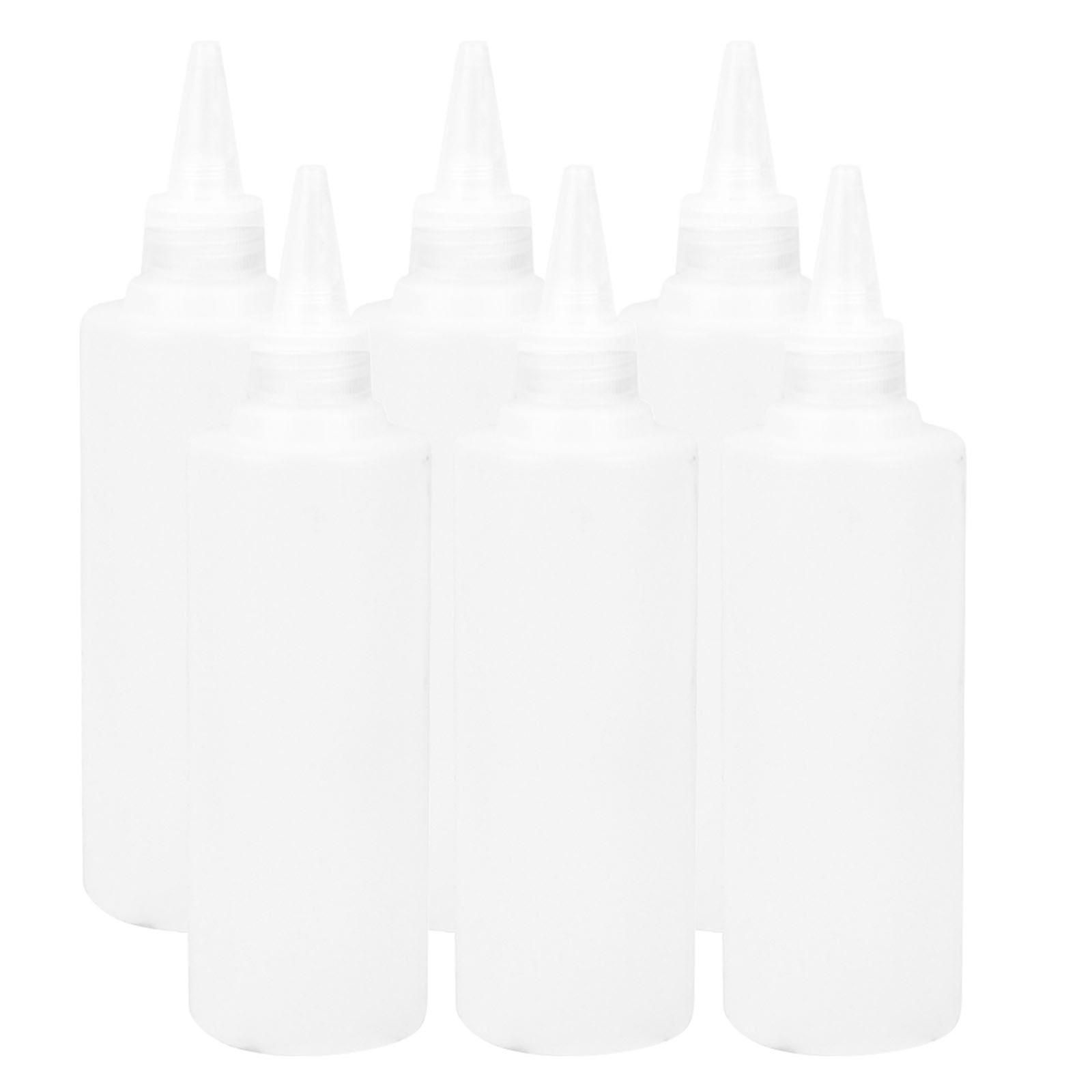 Plastic Bottle Tip Applicator Bottle for Accurate Dispensing 6Pcs