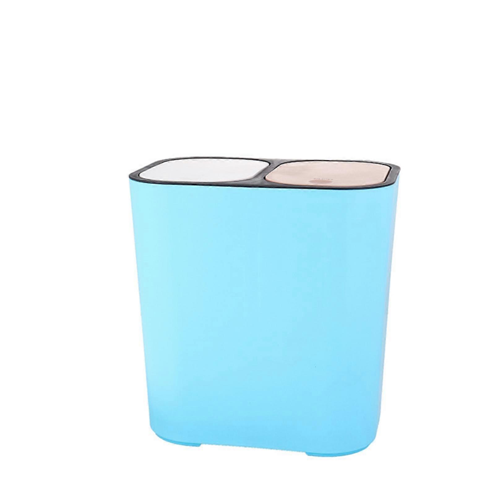 Two-Section-Compartment Trash Can Matte Finish Two-Section Compartment Trash Can