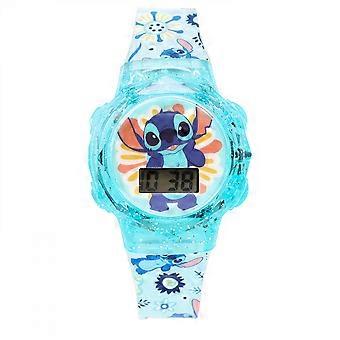 Lilo & Stitch Pastel Blue with Flowers Digital Youth Watch