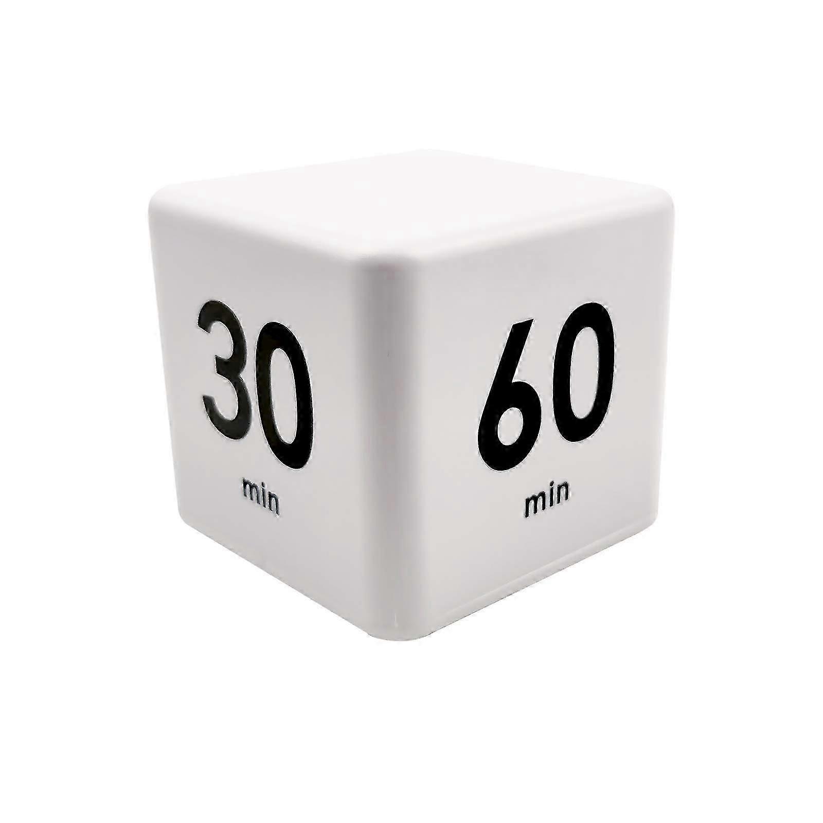 15/20/30/60 Min White Cube Timer Kitchen ADHD Child Efficiency Countdown Timer