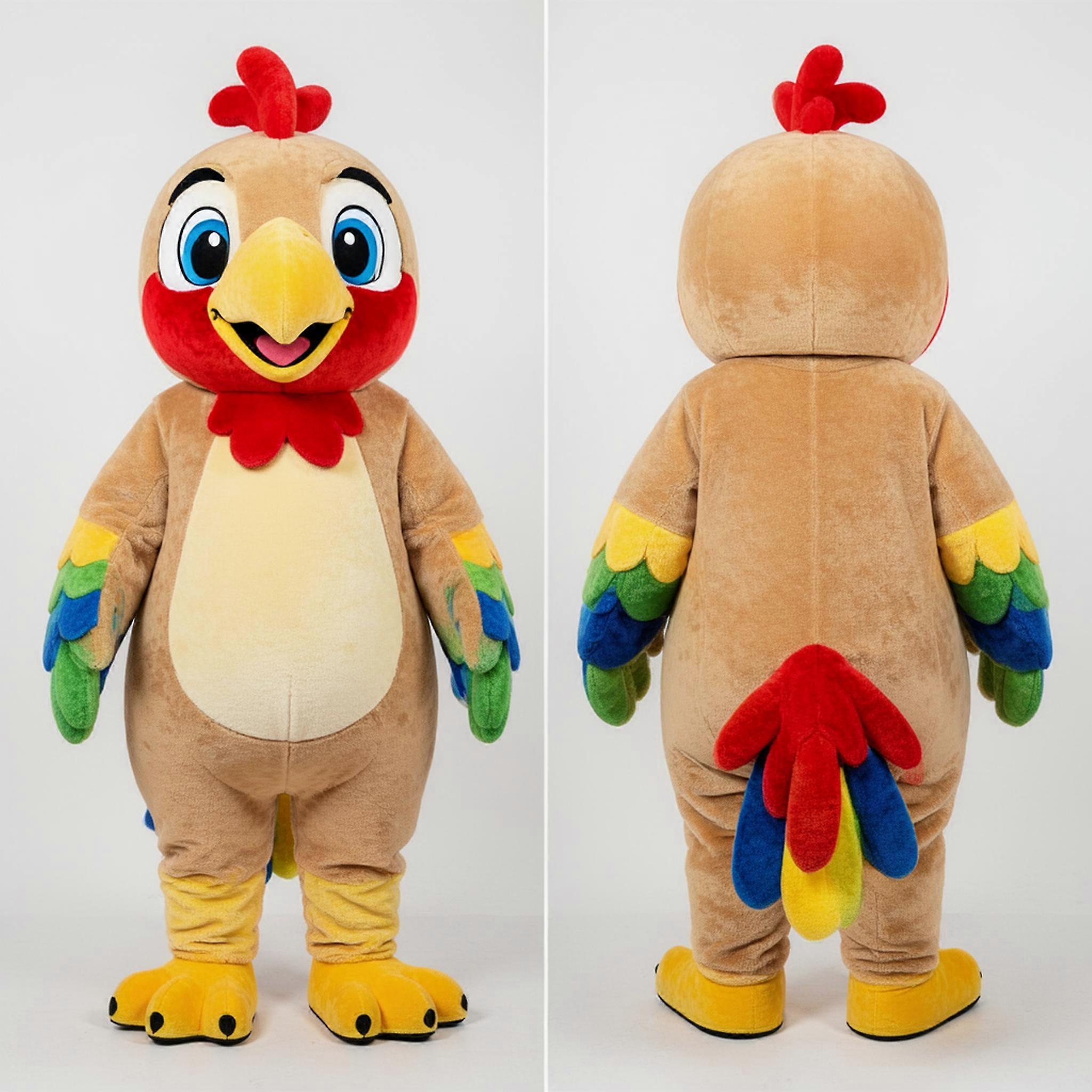 MASTICOT Tan Vibrant Parrot Mascot
