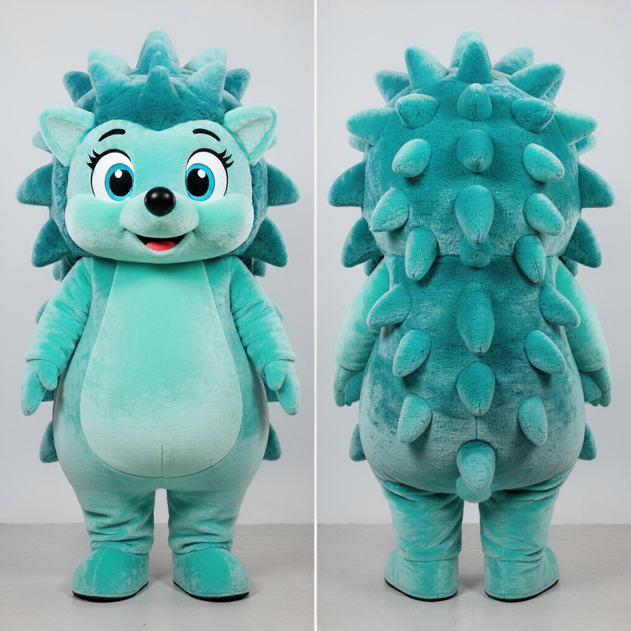 MASTICOT Turquoise Spiky Hedgehog Mascot