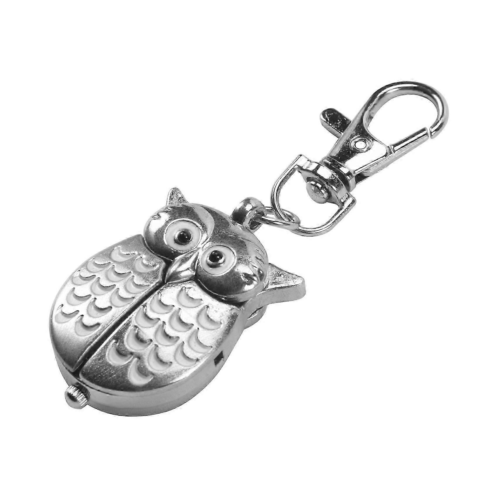 Double open owl Key ring Pocket watch