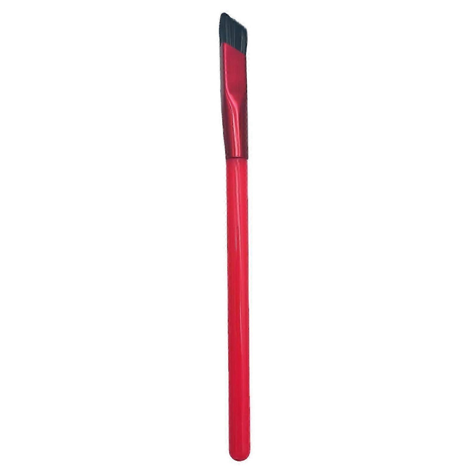 Eyebrow & Eyeliner Angled Brush 14.3cm, Red Nylon Multi-Function Makeup Tool