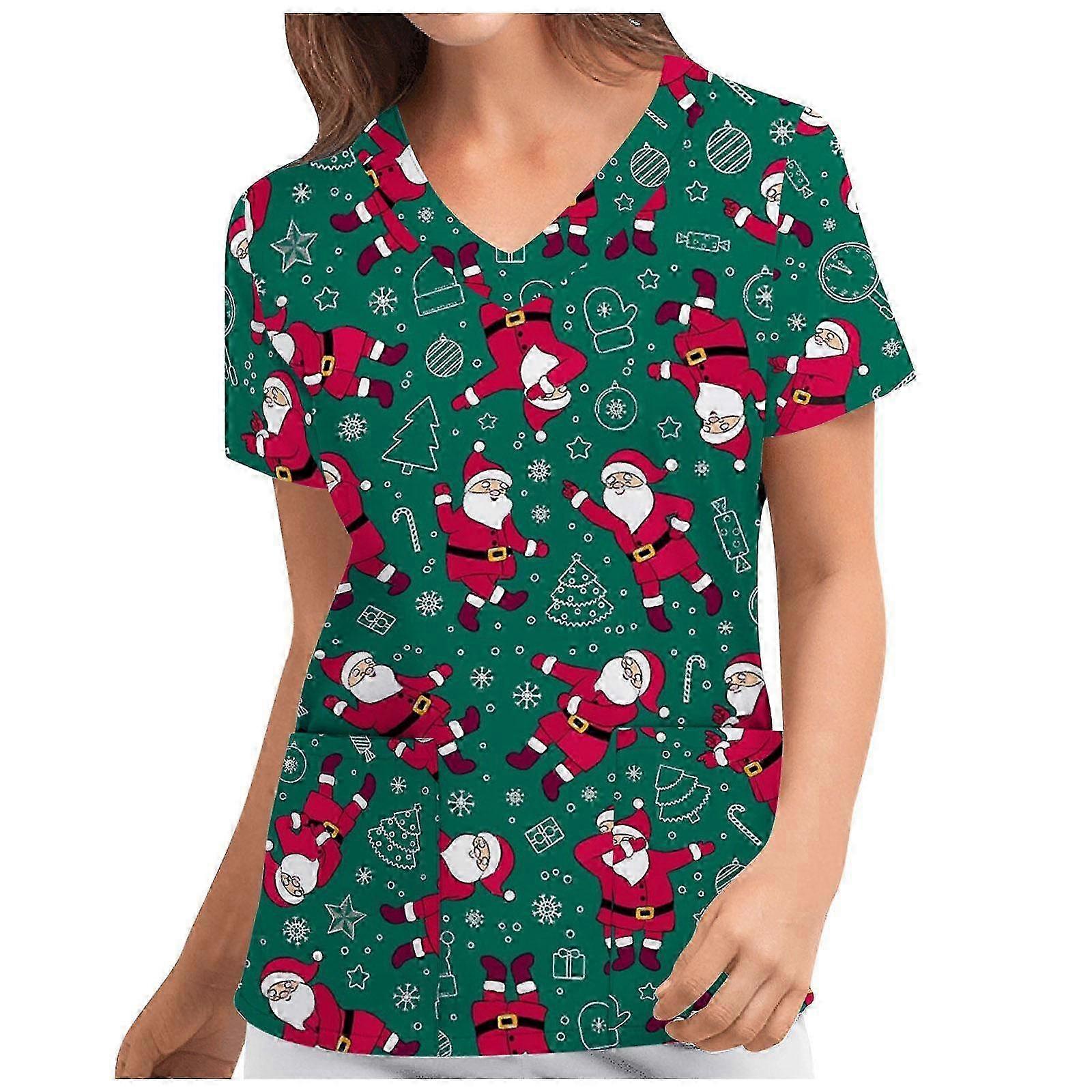 V-Neck Mock Wrap Scrub Top
