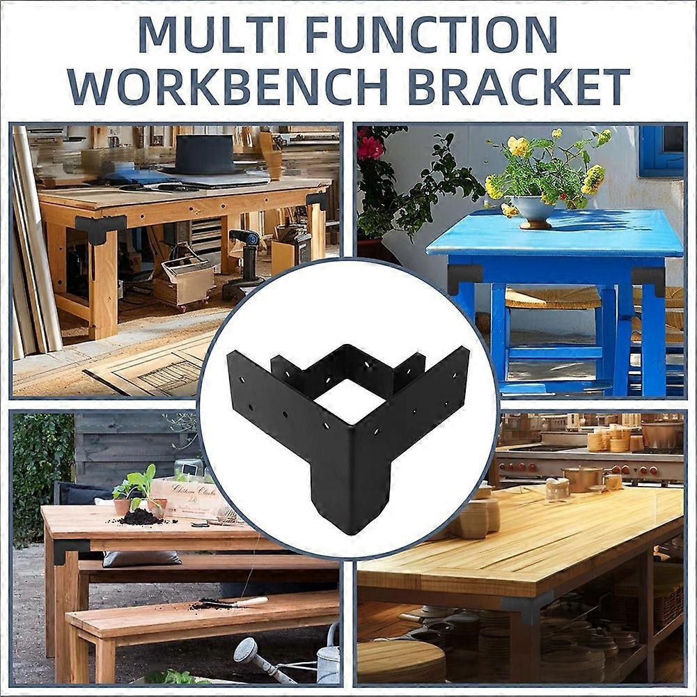 4 PCS Workbench Brackets Kit 3-Way Workbench Corner Brackets DIY Workbench Kit for Custom Workbench Work Table
