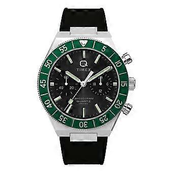 Timex Q Continental Chronograph 40mm Synthetic Rubber Strap Watch TW2Y56100