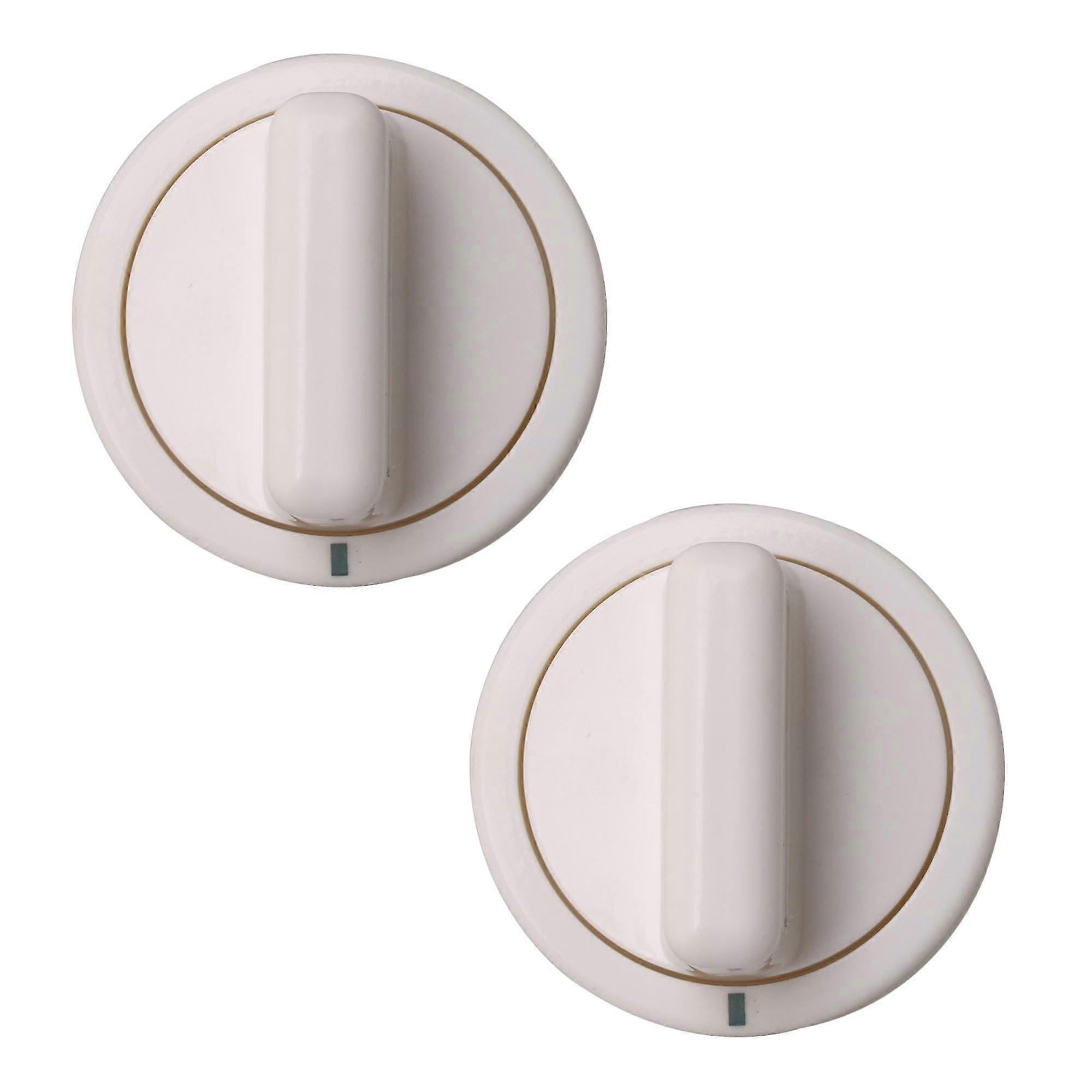 2 Pcs White Plastic Timer Control Knob 2Inch Replacement compatible with GE AH755794