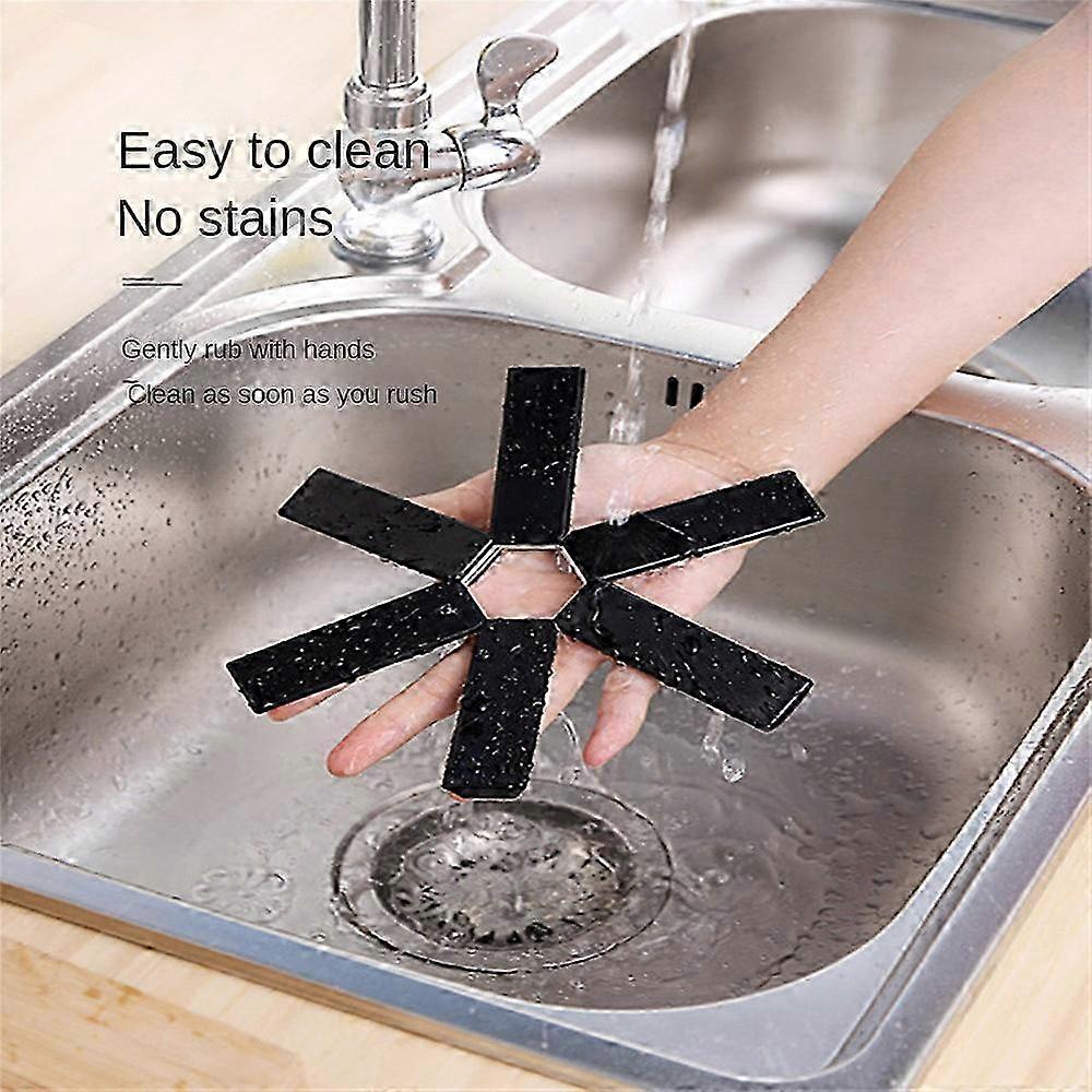 1-5pack Referencep Folding Heat Insulation Pad,Plastic Non Slip CompactExpandable Holder