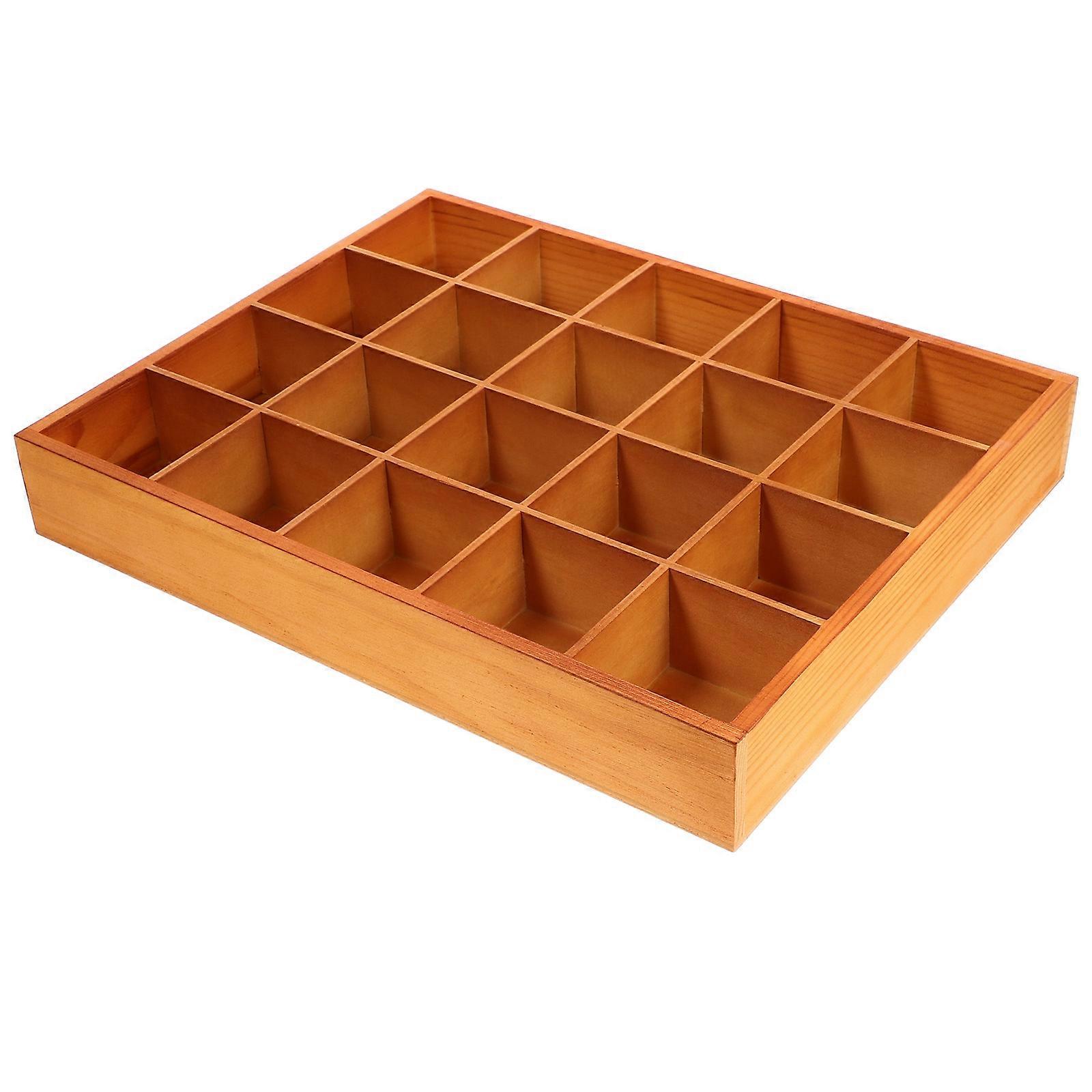 Wooden Sorting Tray for Storage Use with Multiple Compartments