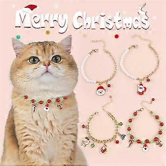 Verstellbare Perlen-Weihnachtskette für Haustiere
