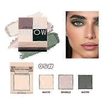 Mini palette di ombretti impilabili a 3 tonalità, trio di ombretti a doppia texture, opachi e scintillanti, palette trucco piccola, pigmentata e a lunga durata, facile da sfumare, ideale per il trucco quotidiano…