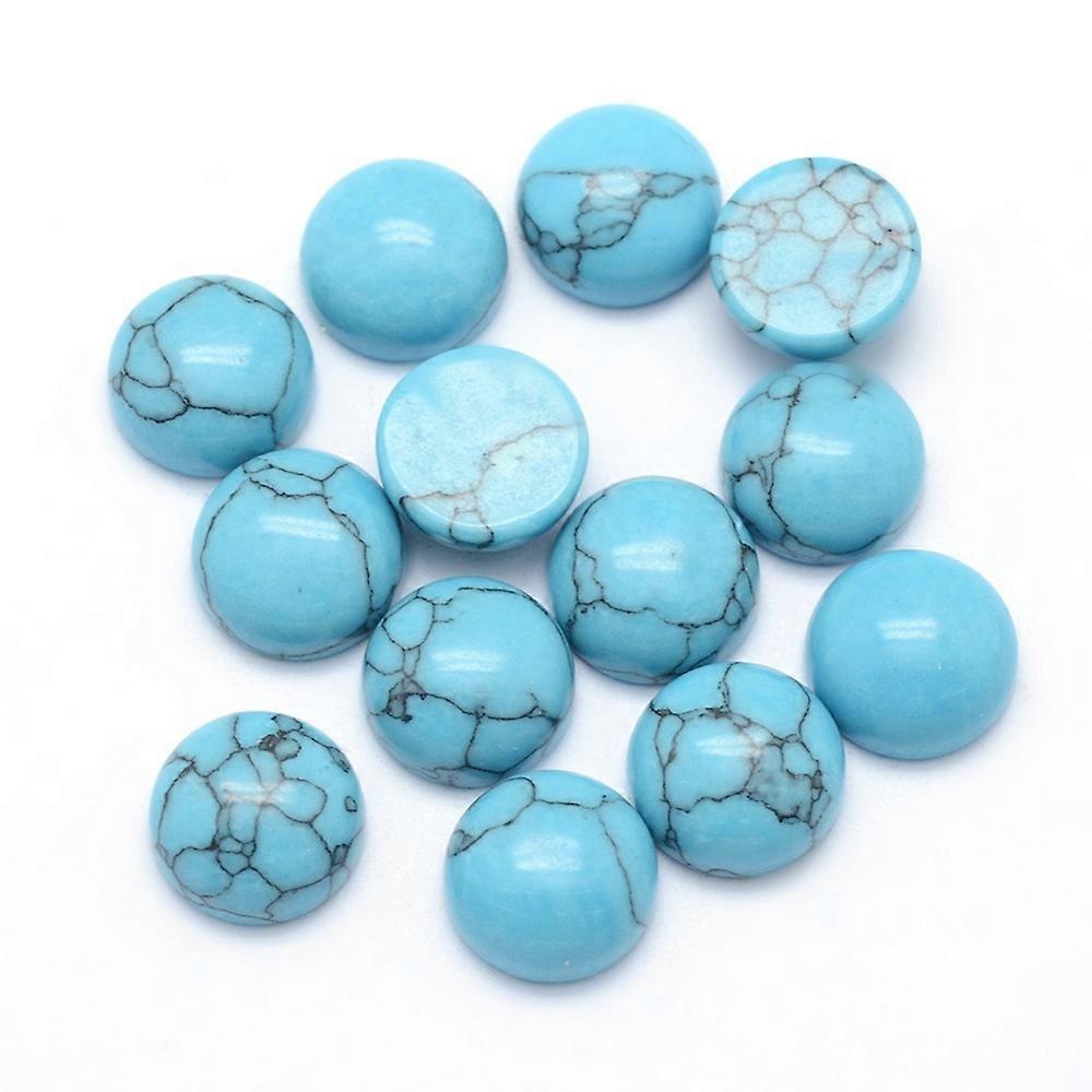 10pcs Turquoise Cabochons Half Round 8x3.5~4mm