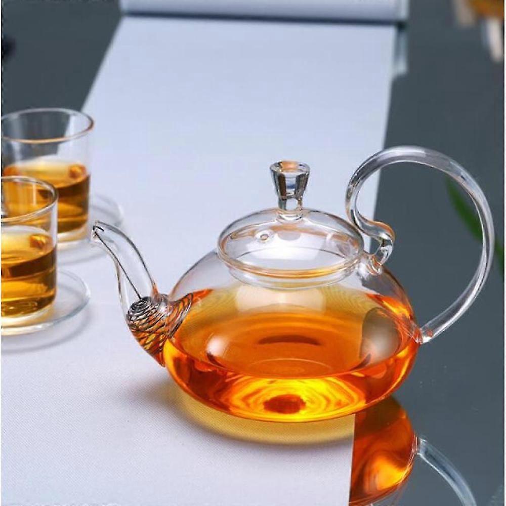 Non-Drip Spout Microwave-Safe Borosilicate Teapot