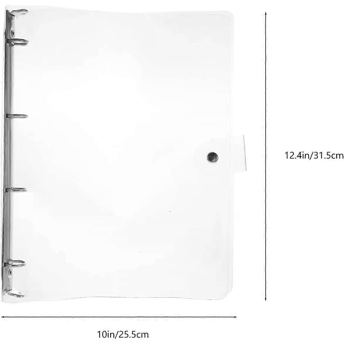 A4 Ring Binder Notebook Cover, Plastic Flexible Snap Closure