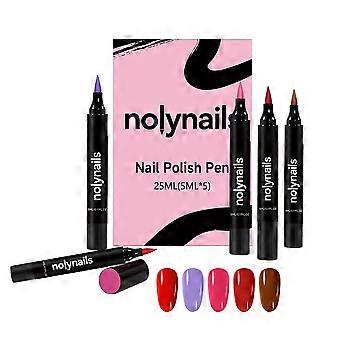2pcs Nail Gel Polish Pens, Vibrant Multi-Color, Easy to Use, Brush-on Design, Quick Dry