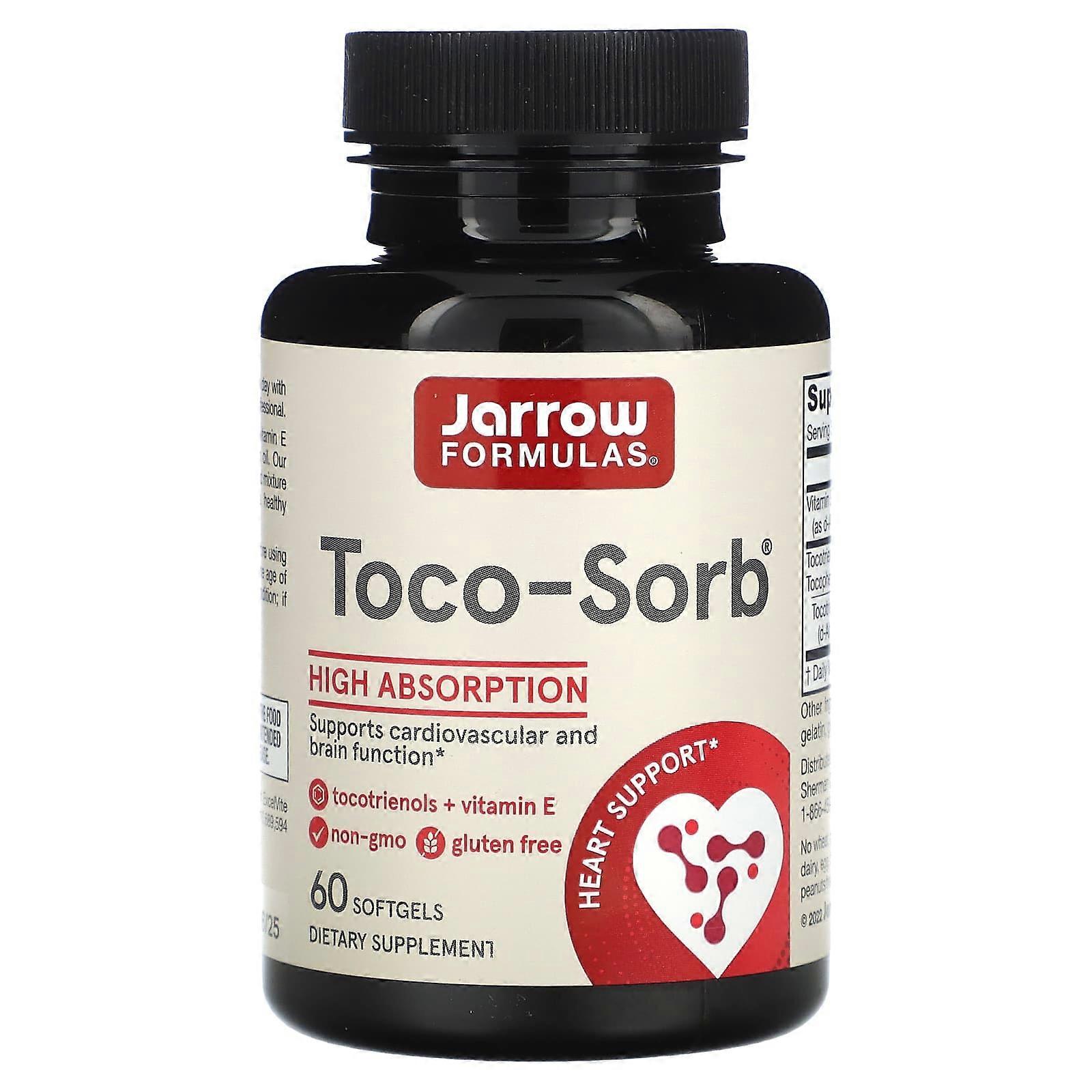 Jarrow Formulas, Toco-Sorb, Mixed Tocotrienols and Vitamin E, 60 Softgels