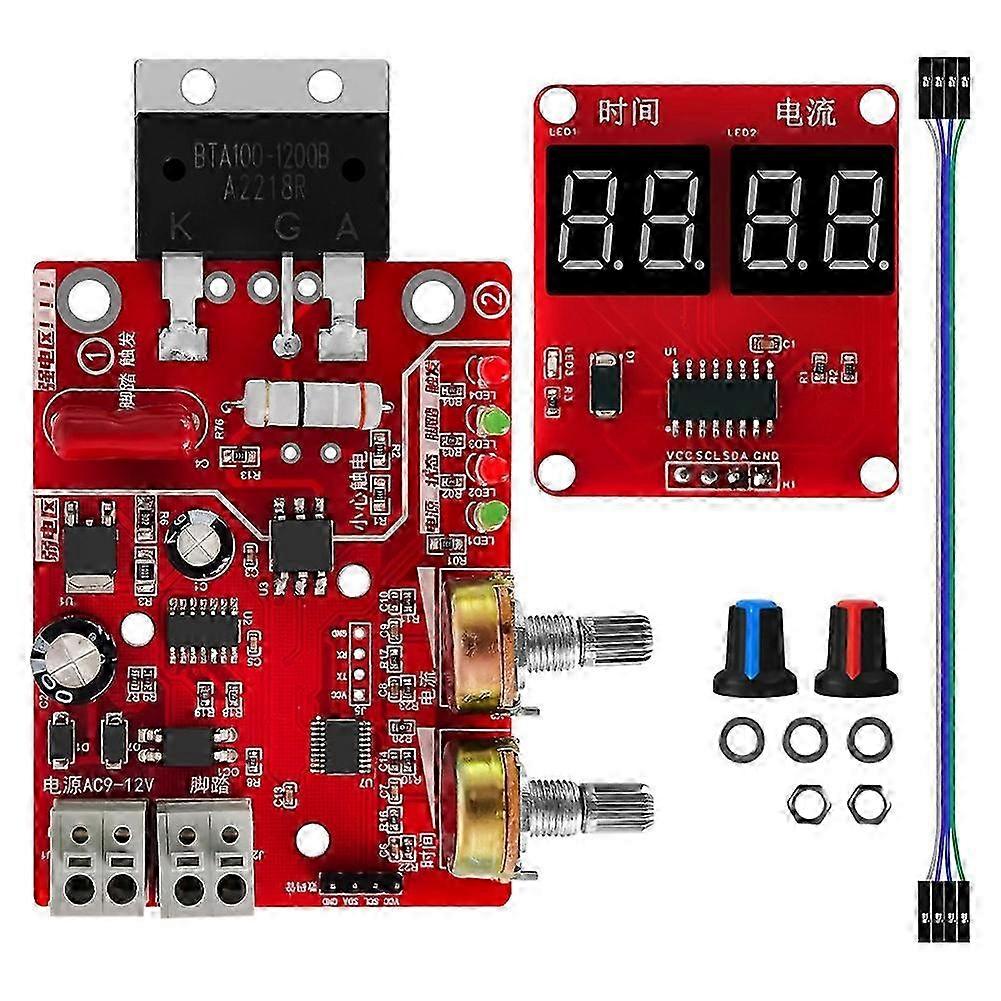 Spots Welder Machine Time Control Board 100A Spots Welding Control Board Current Digital Display Controller Board