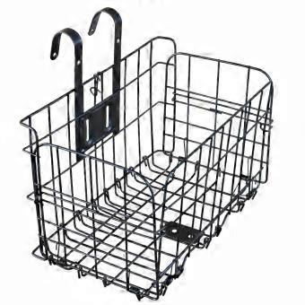 Folding Bike Basket Foldable Fabricated Metal Wire Cycle Basket Space Saving