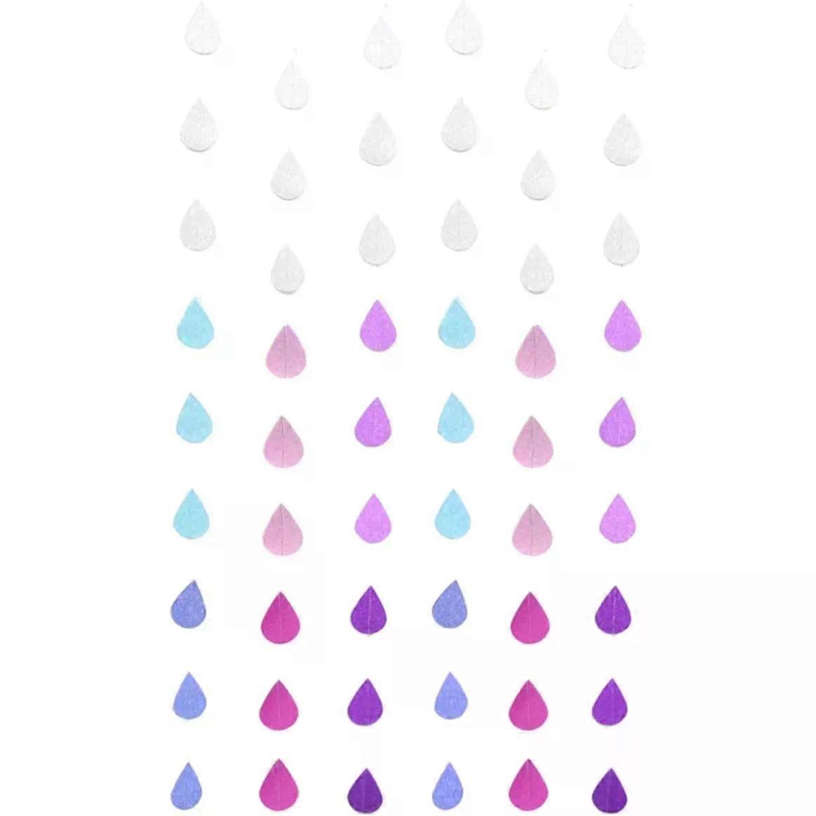 6 Strings Raindrop Paper Garland Hanging Decorations