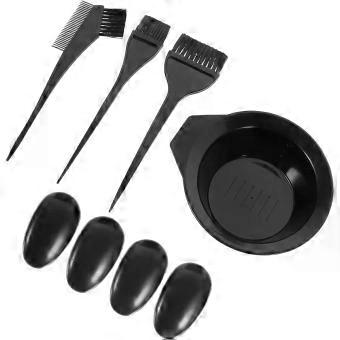 Hair Tinting Tools Kit with Pink Plastic Mixing Bowl and Earmuff for Easy Pigment Mixing and Stain-free Hair Dyeing at Home or Salon