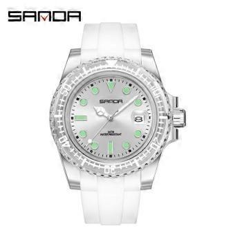 Sanda 9007 Children's Quartz Watches Transparent Rotation Colorful Luminous Dial 30M Waterproof Clocks Watch for Boys and Girls